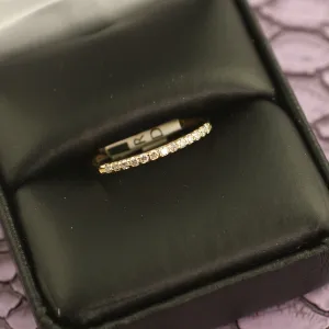 0.15 Carat 10K Yellow Gold Dainty Diamond Band