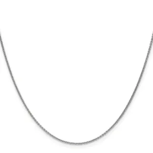 14k White Gold 1.00mm Solid Polish Cable Chain