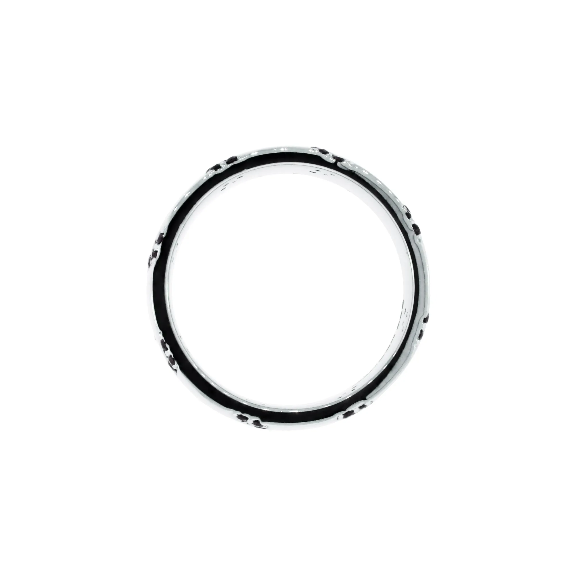 14k White Gold and Black Diamond Ring for Men Ember