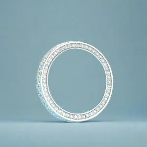 14k White Gold DEF Color Diamond Eternity Wedding Ring