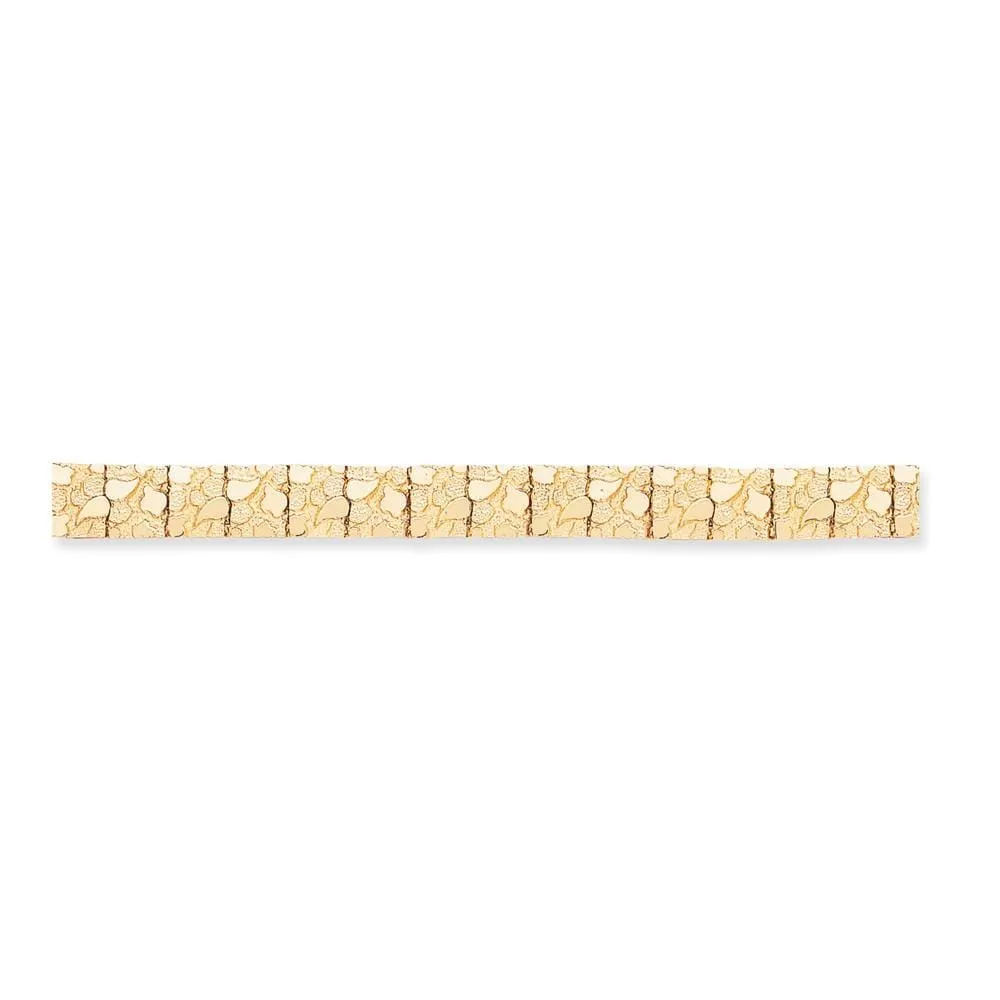 14k Yellow Gold 12.50MM Nugget Bracelet