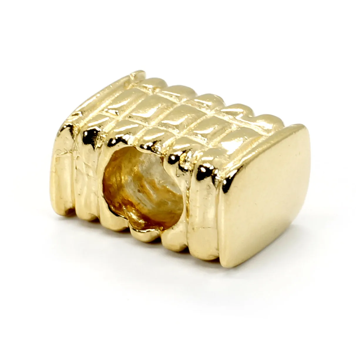 14kt Gold Vermeil Cotton Bale Charm for Slide Charm Bracelet