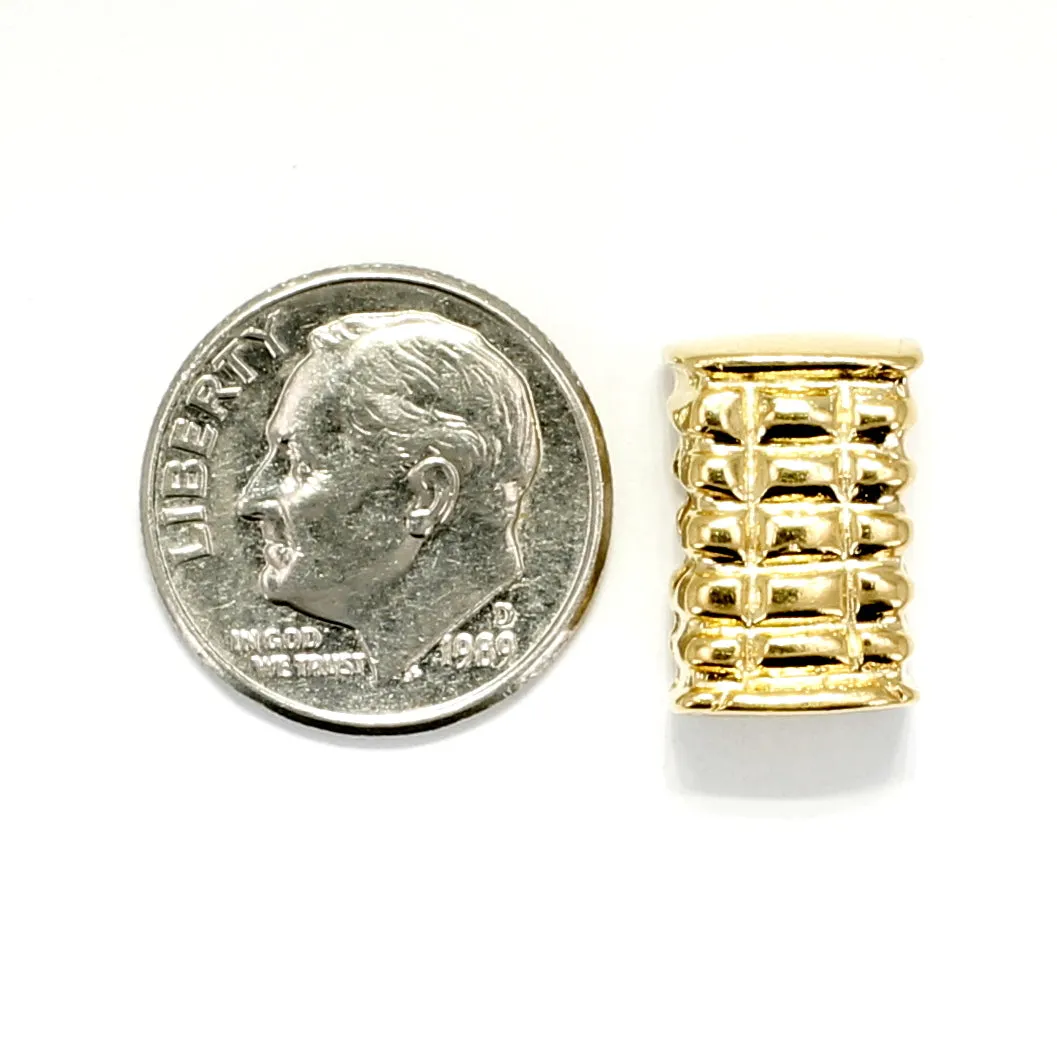 14kt Gold Vermeil Cotton Bale Charm for Slide Charm Bracelet