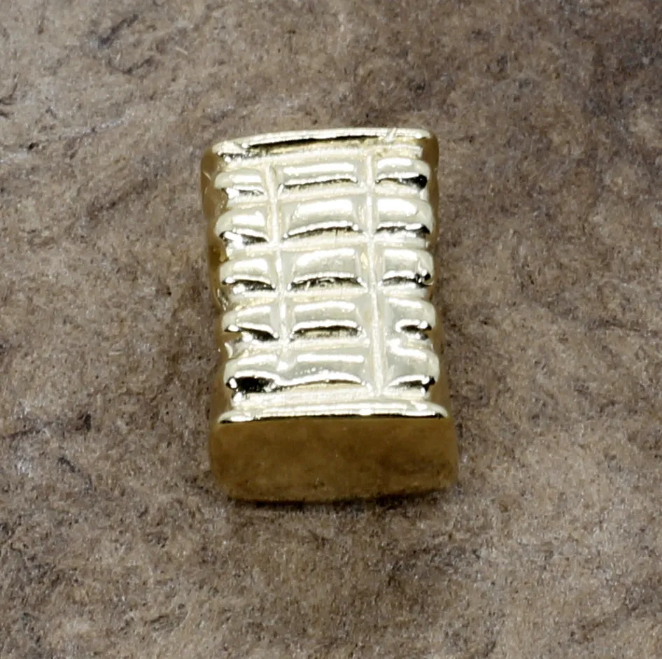 14kt Gold Vermeil Cotton Bale Charm for Slide Charm Bracelet