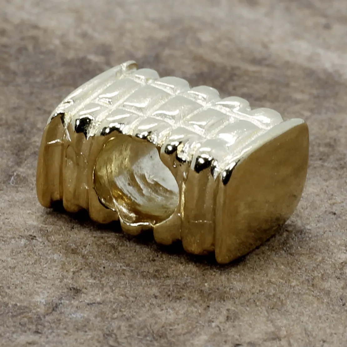 14kt Gold Vermeil Cotton Bale Charm for Slide Charm Bracelet