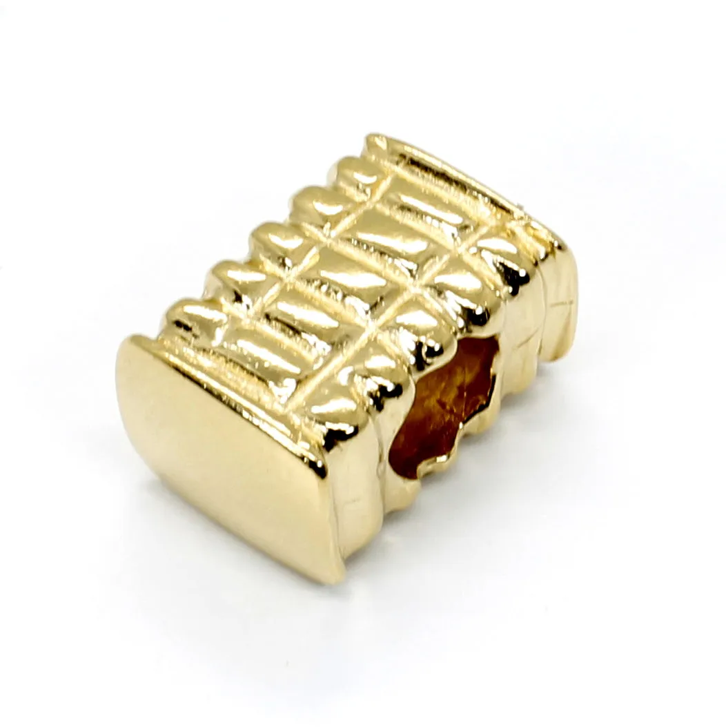 14kt Gold Vermeil Cotton Bale Charm for Slide Charm Bracelet
