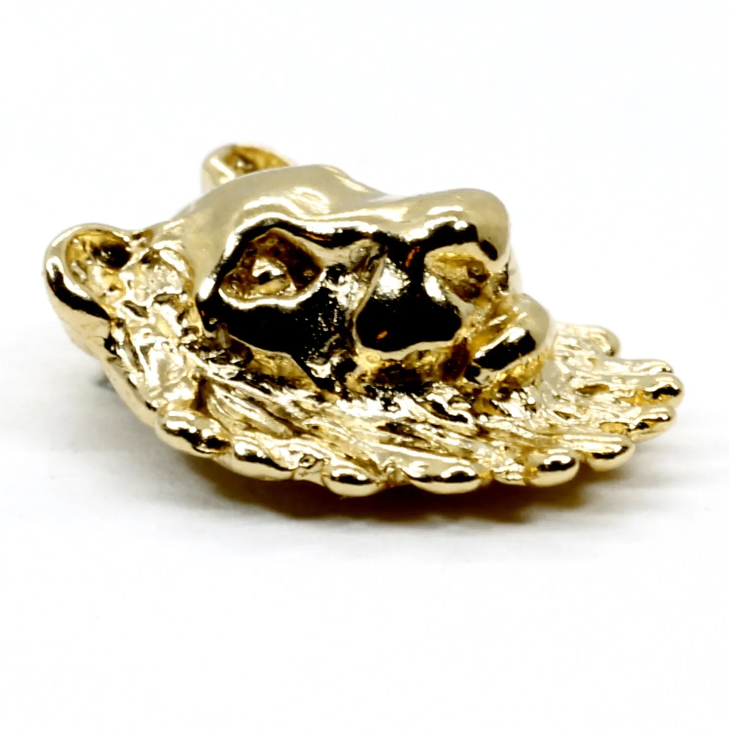 14kt Gold Vermeil Lion Head Tie Tack for man