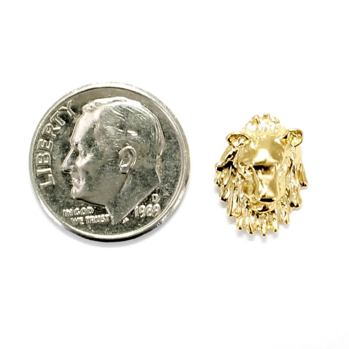 14kt Gold Vermeil Lion Head Tie Tack for man