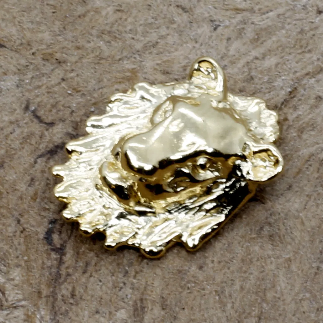 14kt Gold Vermeil Lion Head Tie Tack for man