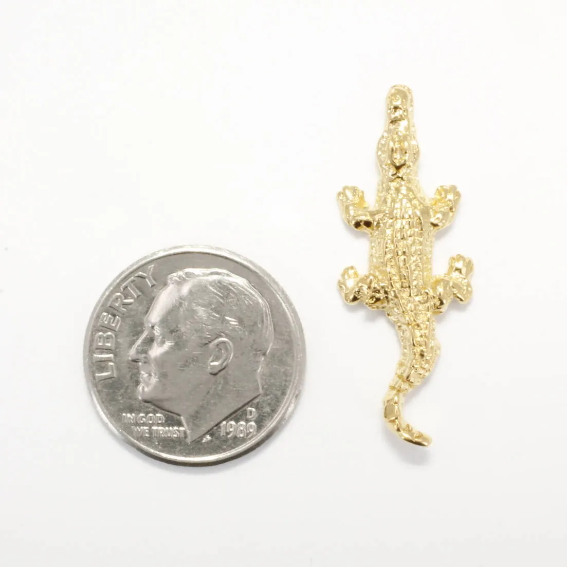 14kt Yellow Gold Vermeil Florida Gator Lover Brooch