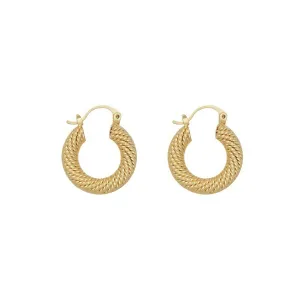 18K Gold Plated Braided Hoop Earrings