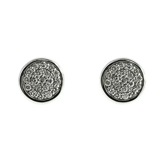 18k White Gold Diamond Earrings Redondo