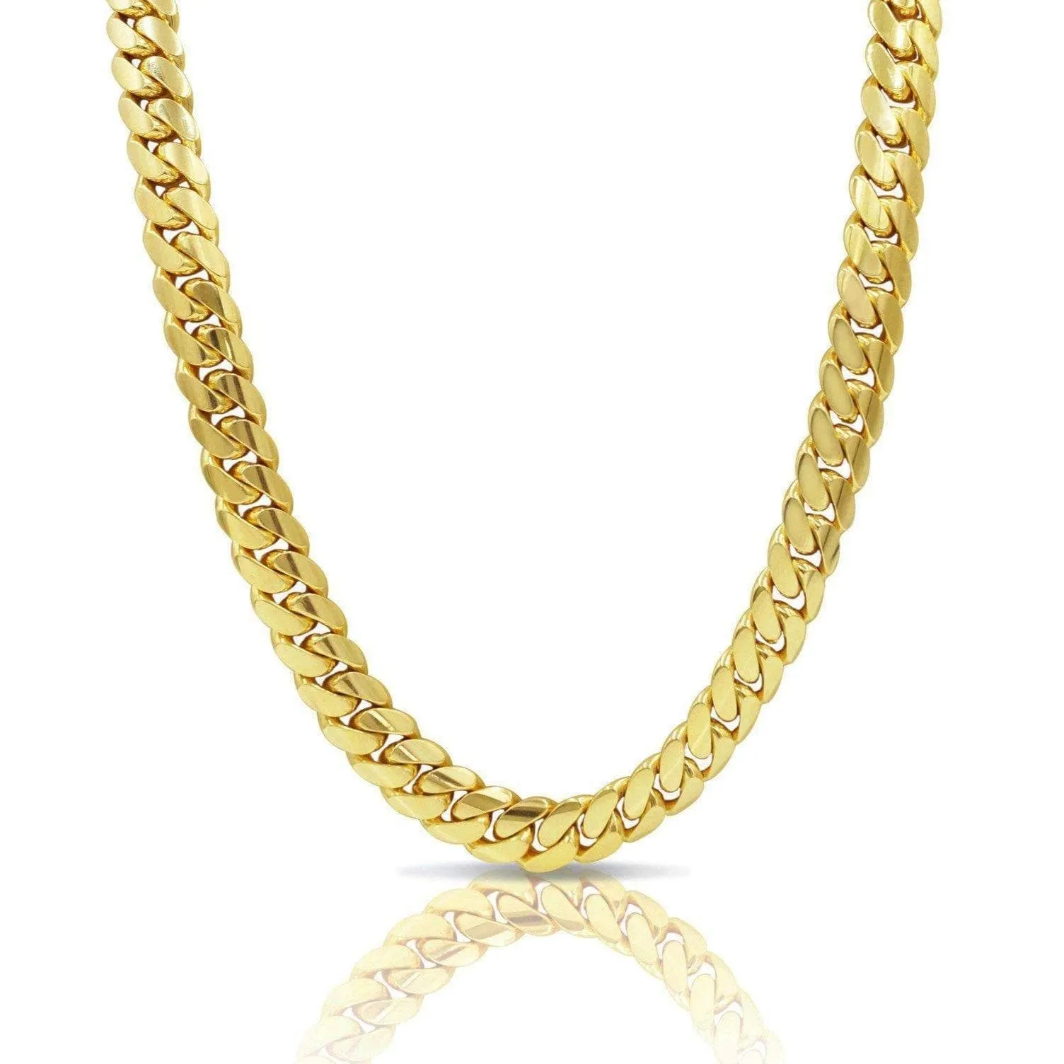 18mm Cuban Link Chain in 10K Solid Gold