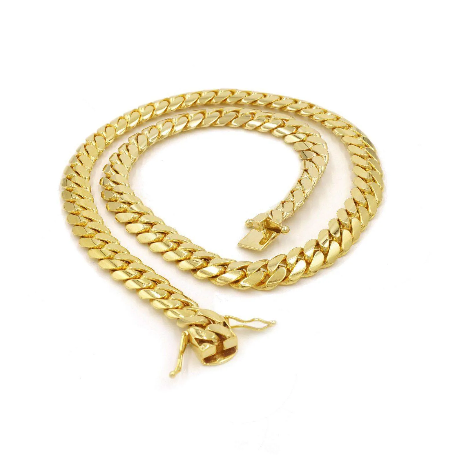18mm Cuban Link Chain in 10K Solid Gold