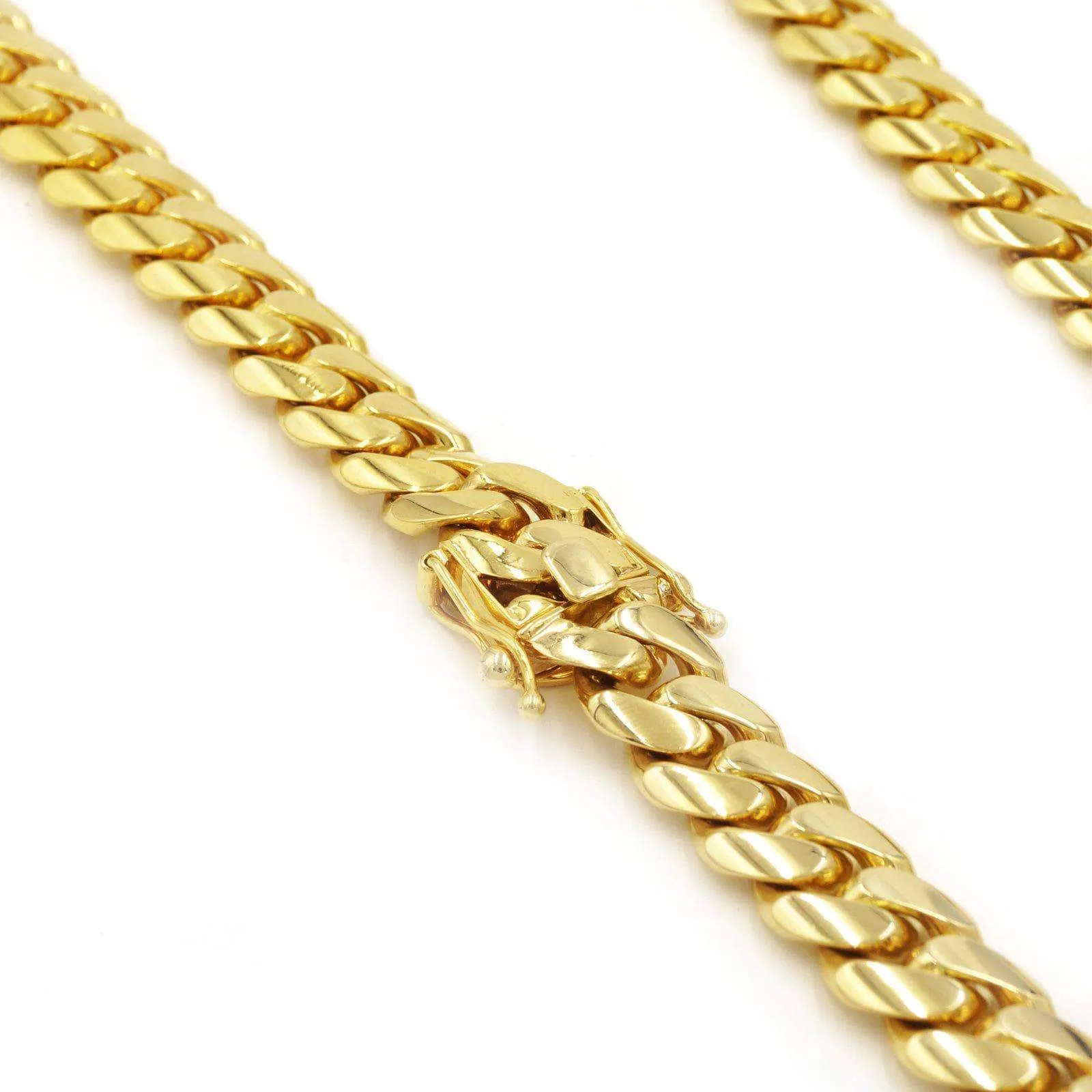 18mm Cuban Link Chain in 10K Solid Gold