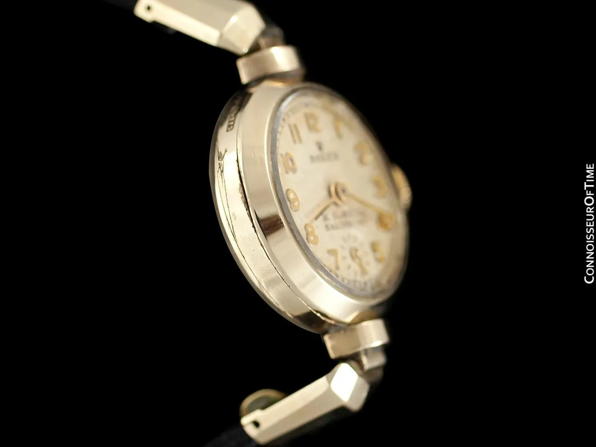 1937 Rolex Vintage Ladies Dress Watch with Scalloped Lugs - 9K Solid Gold