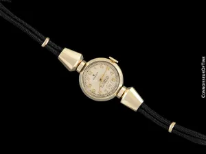 1937 Rolex Vintage Ladies Dress Watch with Scalloped Lugs - 9K Solid Gold