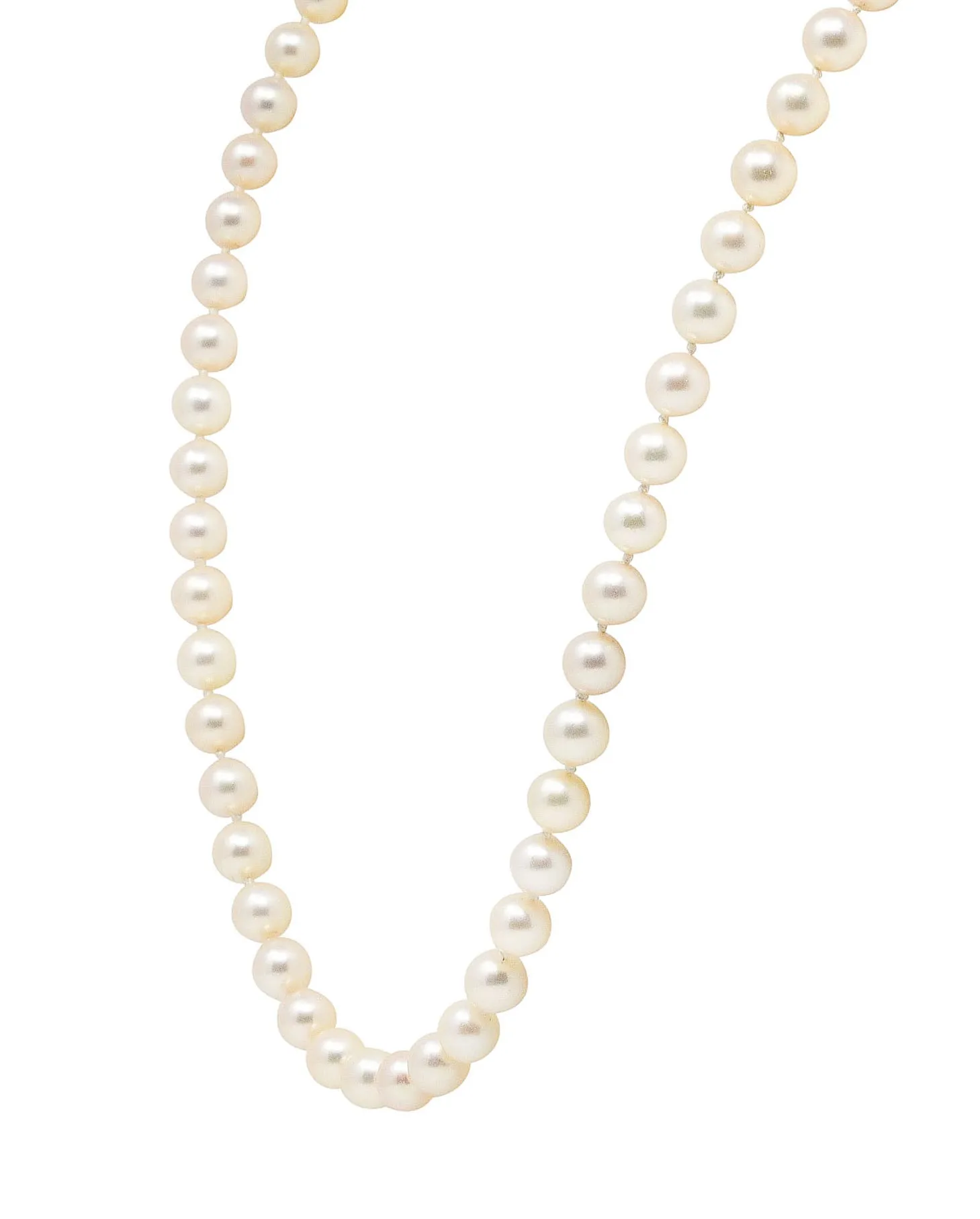 1960's Vintage Cultured Pearl Ruby 18 Karat Gold Necklace