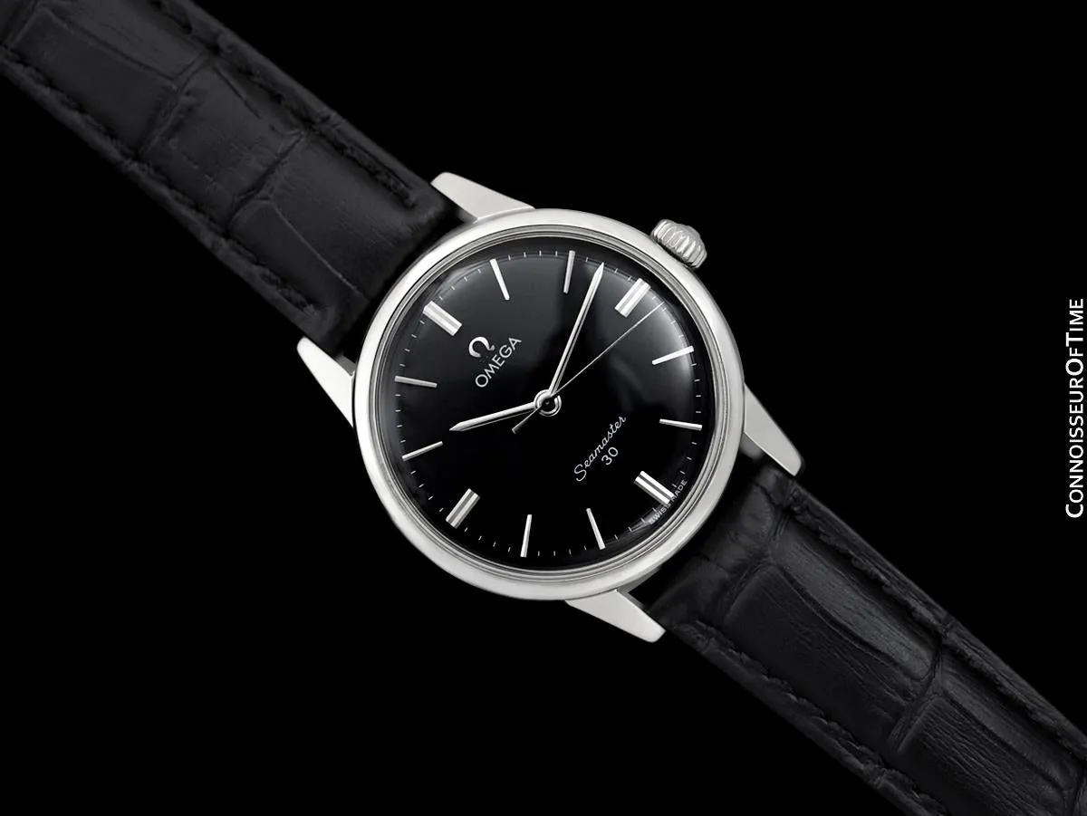 1962 Omega Seamaster 30 Vintage Mens Handwound Watch, Larger 35mm Model - Stainless Steel