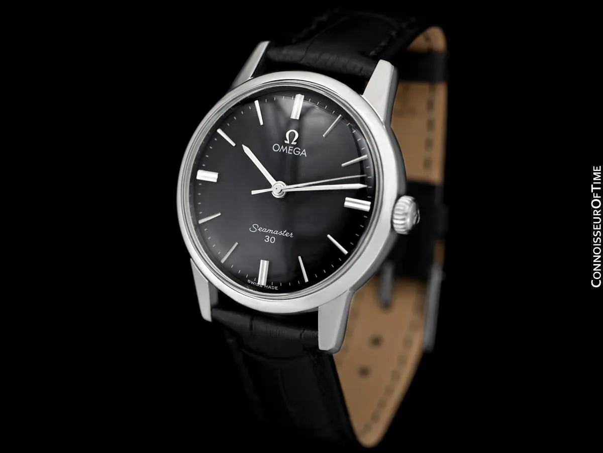 1962 Omega Seamaster 30 Vintage Mens Handwound Watch, Larger 35mm Model - Stainless Steel