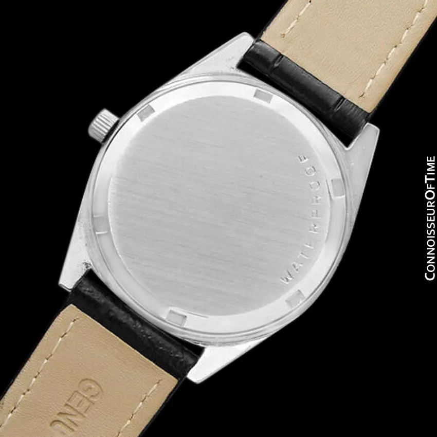 1970 Omega Geneve Vintage Mens Waterproof Style Dress Watch - Stainless Steel