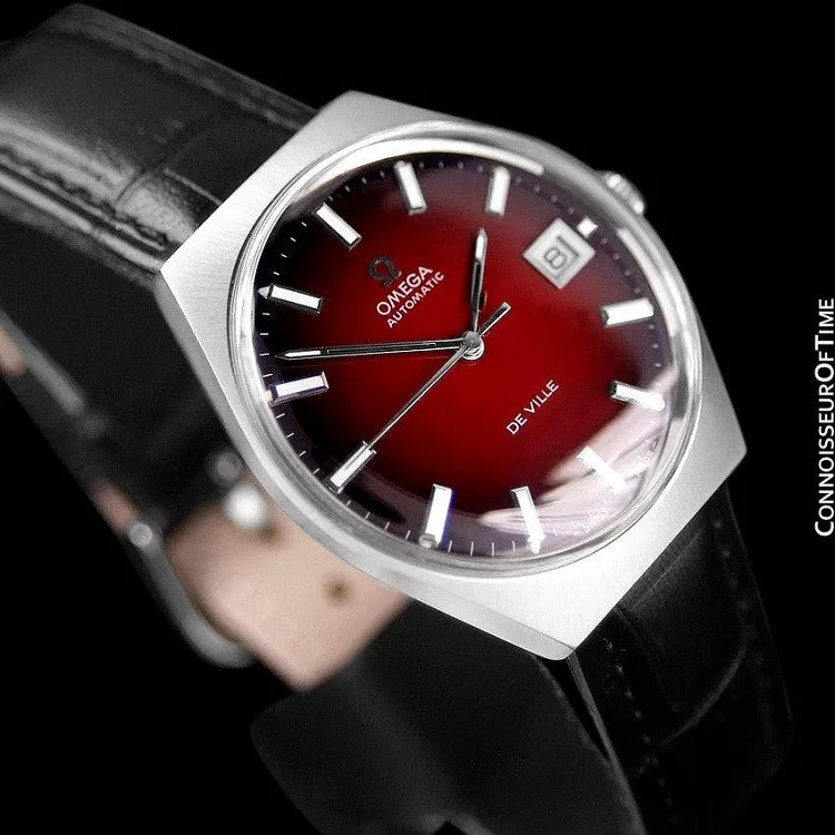 1970's Omega De Ville Vintage Mens Automatic Classic Retro Watch - Stainless Steel