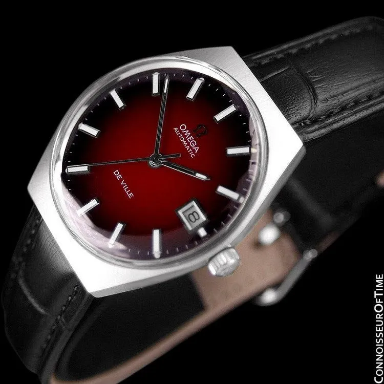1970's Omega De Ville Vintage Mens Automatic Classic Retro Watch - Stainless Steel