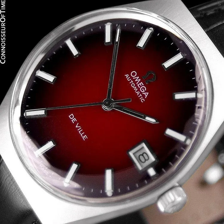 1970's Omega De Ville Vintage Mens Automatic Classic Retro Watch - Stainless Steel