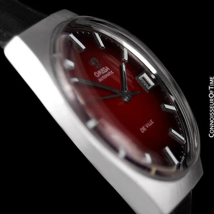 1970's Omega De Ville Vintage Mens Automatic Classic Retro Watch - Stainless Steel
