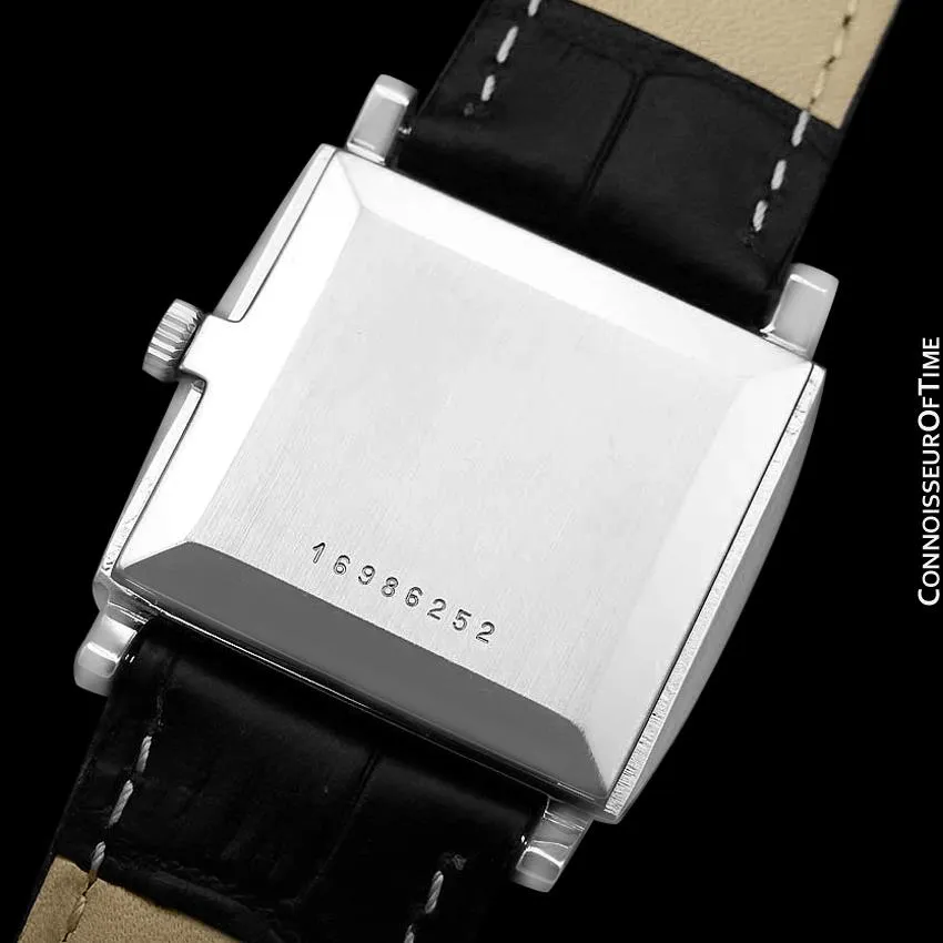 1970's Longines Vintage Mens Midsize Ultra Thin Classic Watch - Stainless Steel & Diamonds