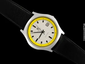 1971 Omega Seamaster Mens Vintage Stainless Steel 42mm Watch with Cal. 565 - Rare 1st Edition Big Yellow with Box & Tag