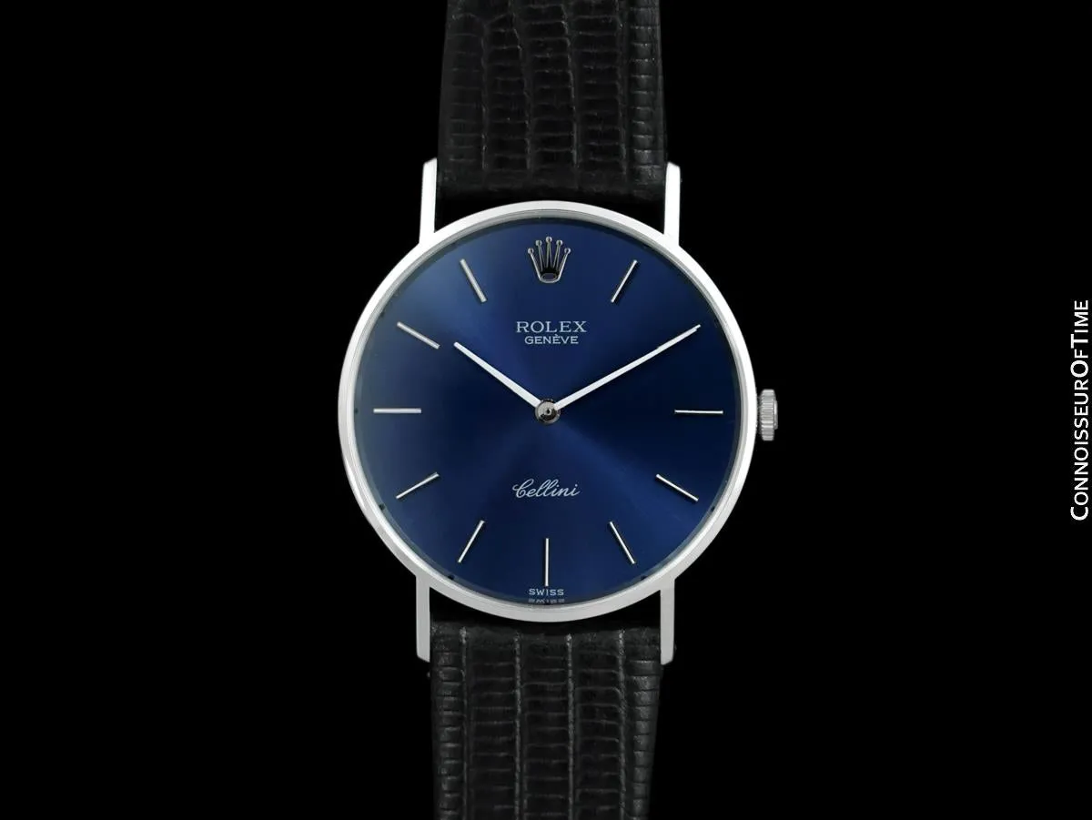 1973 Rolex Cellini Vintage Mens Handwound 18K White Gold Ref. 3833 Watch - Booklets & Tags