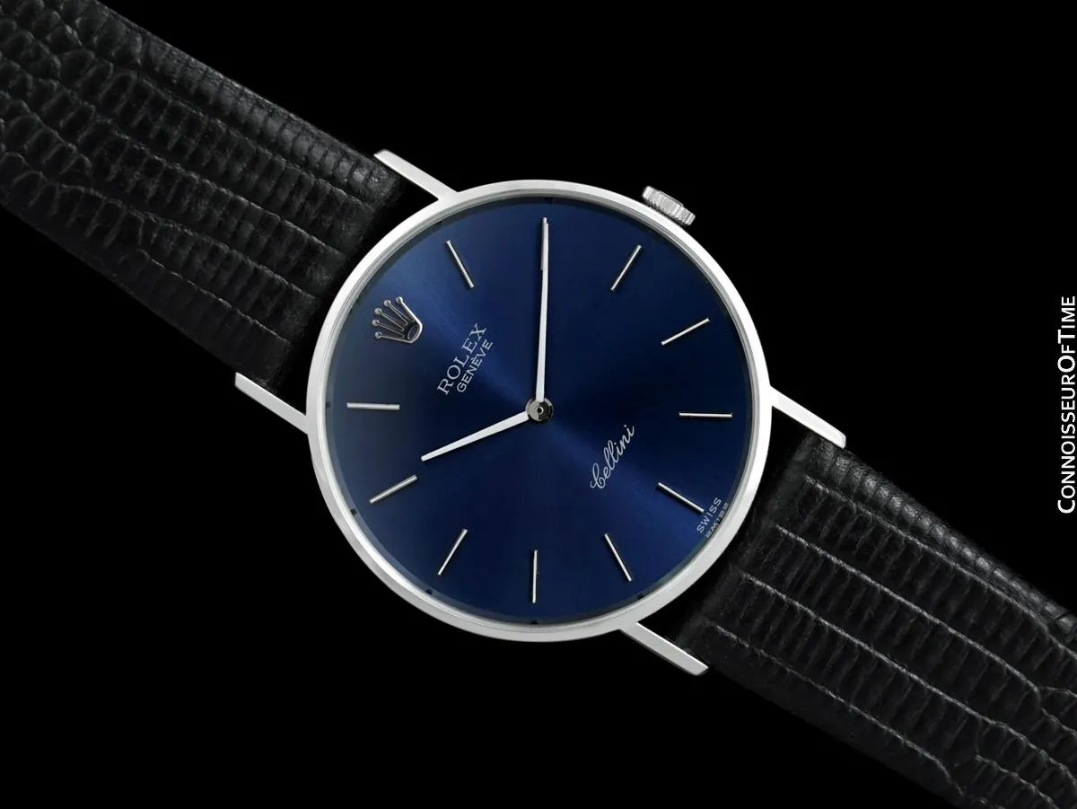 1973 Rolex Cellini Vintage Mens Handwound 18K White Gold Ref. 3833 Watch - Booklets & Tags