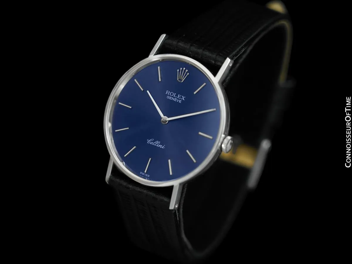 1973 Rolex Cellini Vintage Mens Handwound 18K White Gold Ref. 3833 Watch - Booklets & Tags