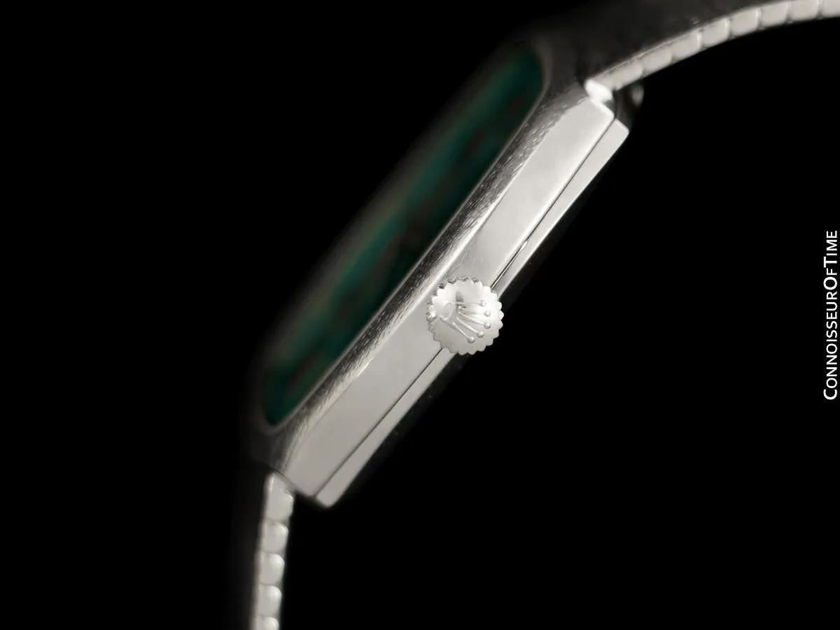 1973 Rolex Cellini Vintage Mens Handwound TV Watch, Ref. 3805 - 18K White Gold