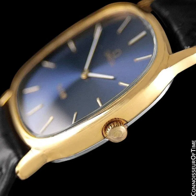 1979 Omega De Ville Vintage Mens Handwound Ultra Thin Dress Watch - 18K Gold Plated & Stainless Steel