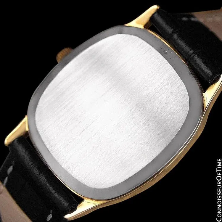 1979 Omega De Ville Vintage Mens Handwound Ultra Thin Dress Watch - 18K Gold Plated & Stainless Steel
