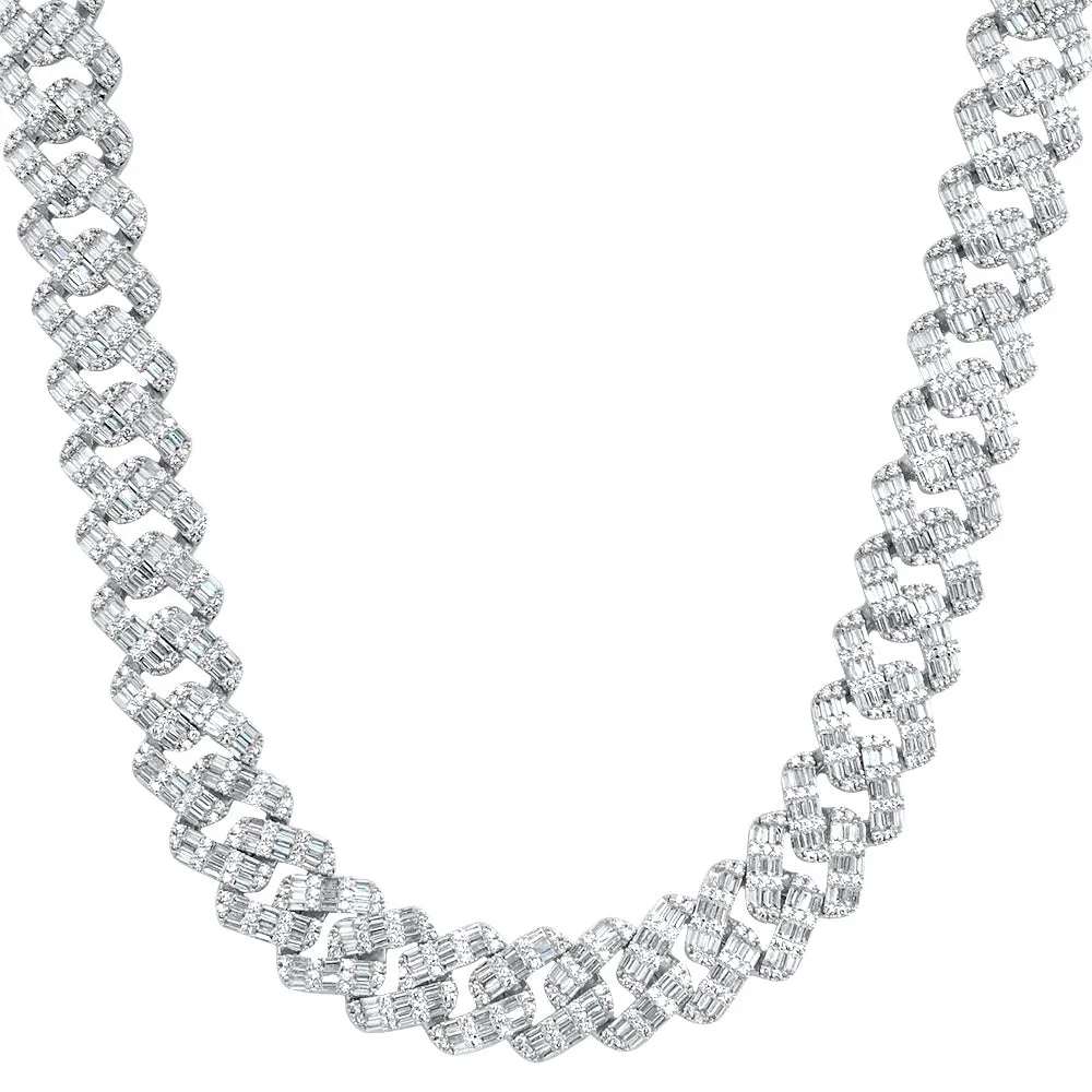 19mm Chandelier Baguette Iced Out Cuban Chain