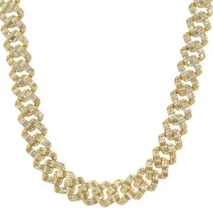 19mm Chandelier Baguette Iced Out Cuban Chain