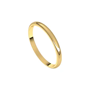 2 mm Wide Half-Round Classic Band