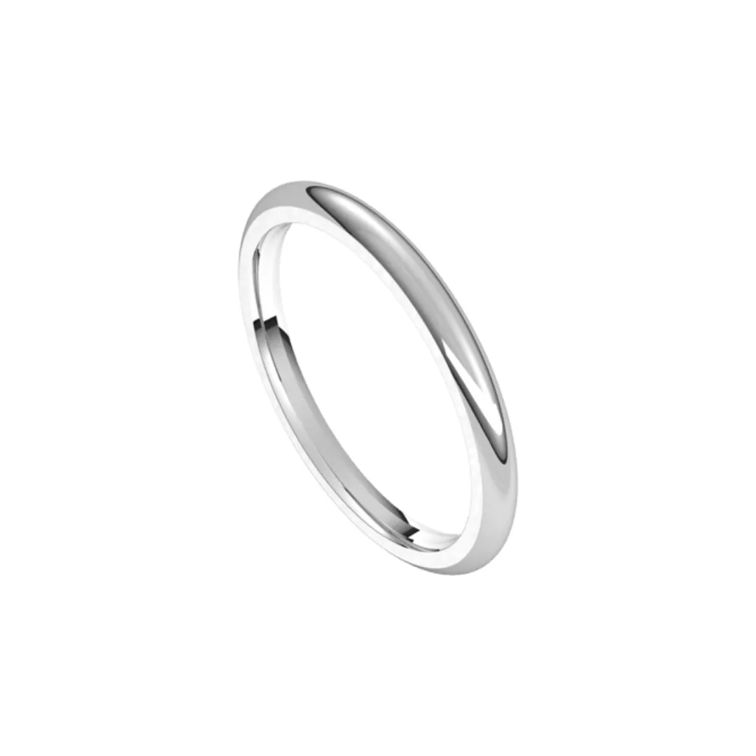 2 mm Wide Half-Round Classic Band