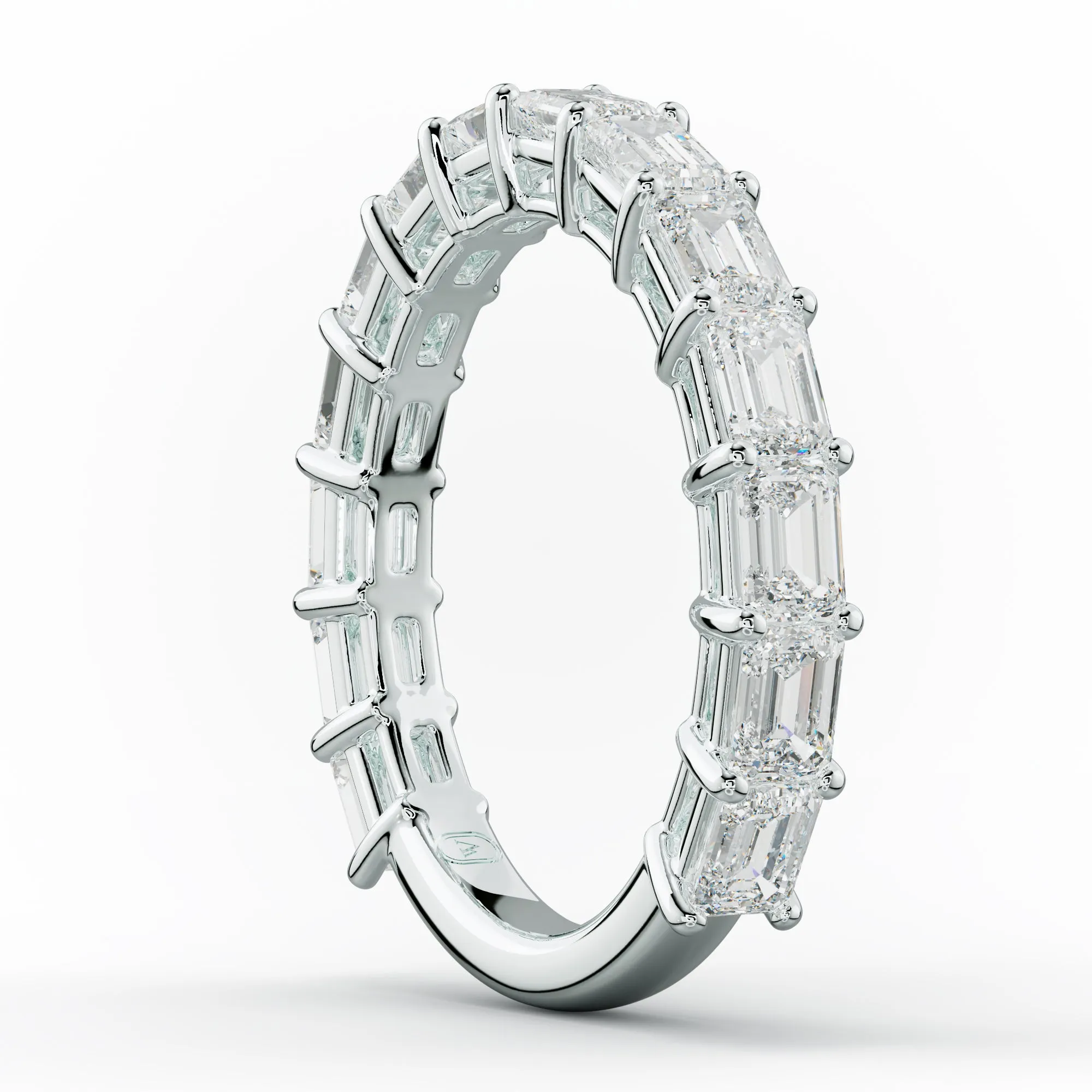 2.0 Carat East West Emerald Cut Diamond Anniversary Band
