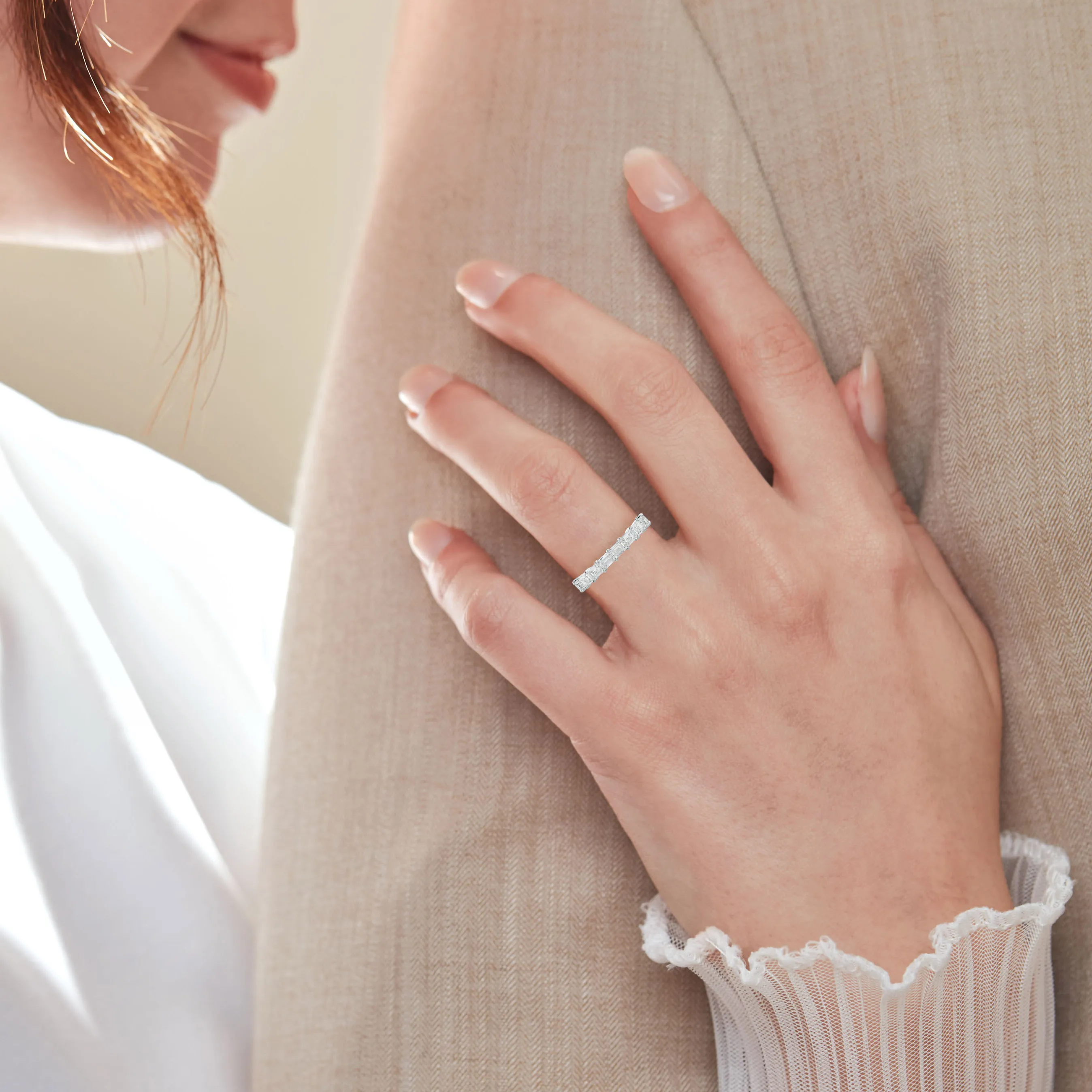 2.0 Carat East West Emerald Cut Diamond Anniversary Band