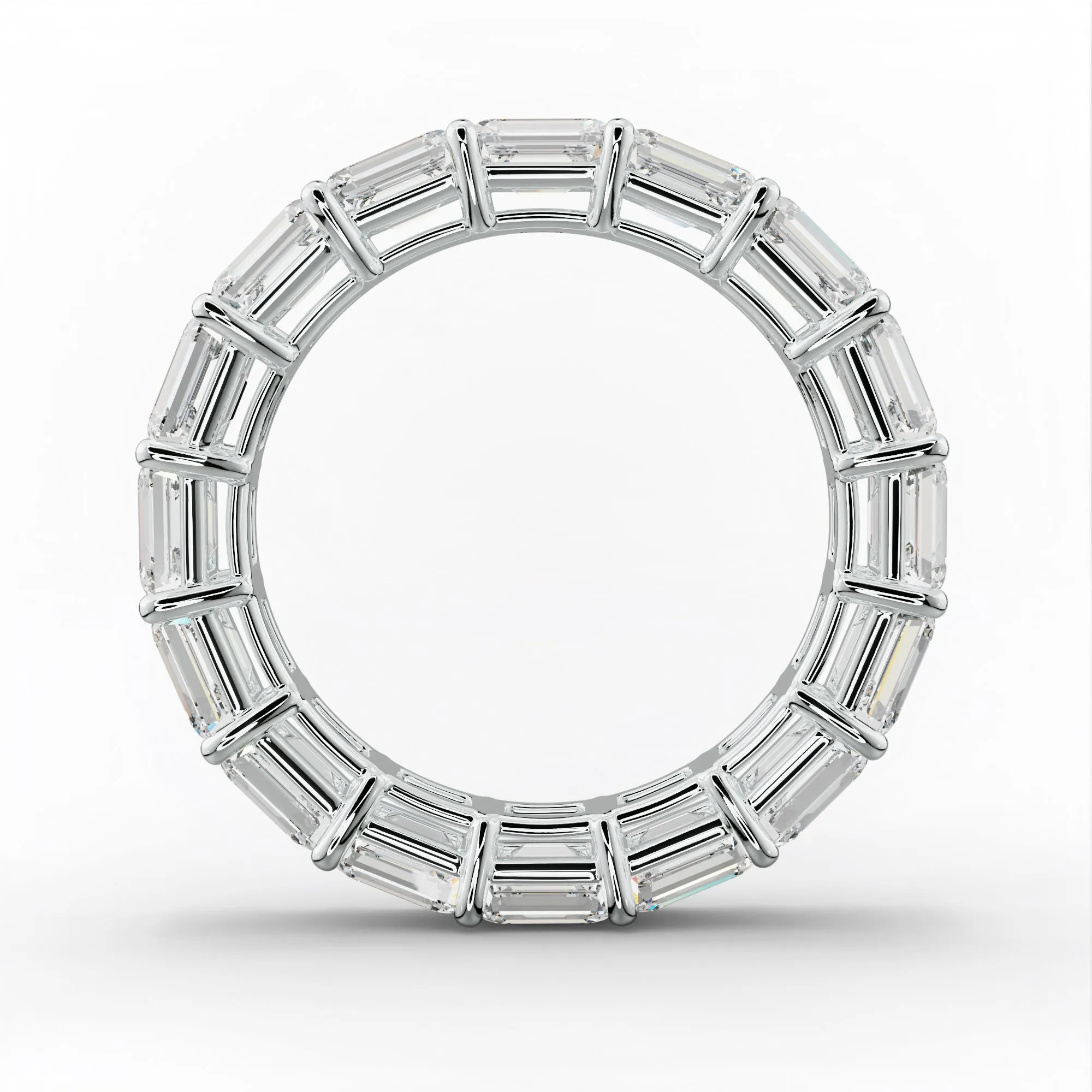 4.0 Carat East West Emerald Cut Diamond Eternity Band