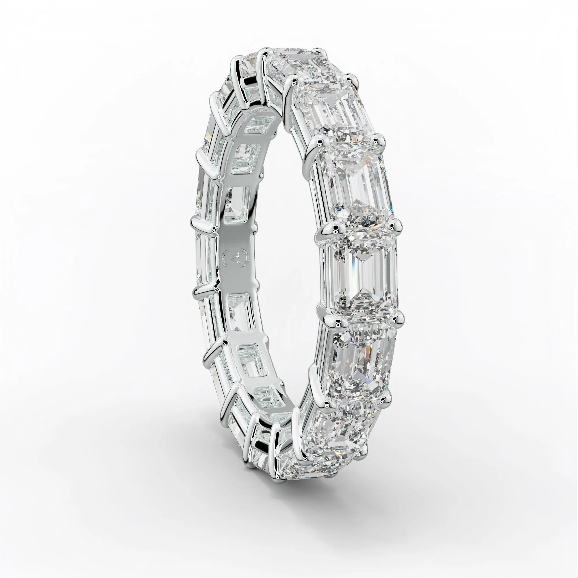4.0 Carat East West Emerald Cut Diamond Eternity Band