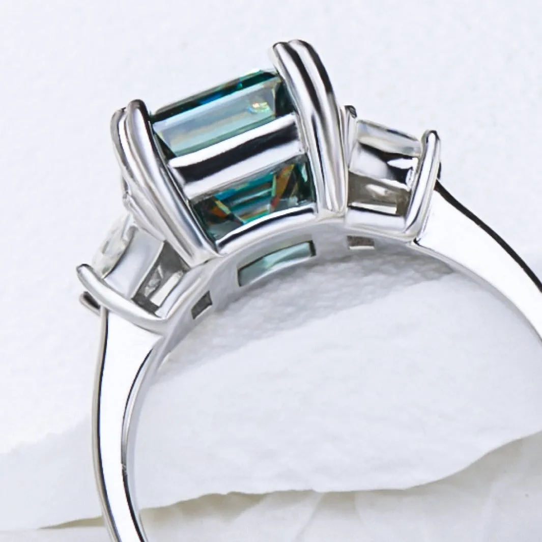 4.0 Ct Emerald Cut Diamond Engagement Ring