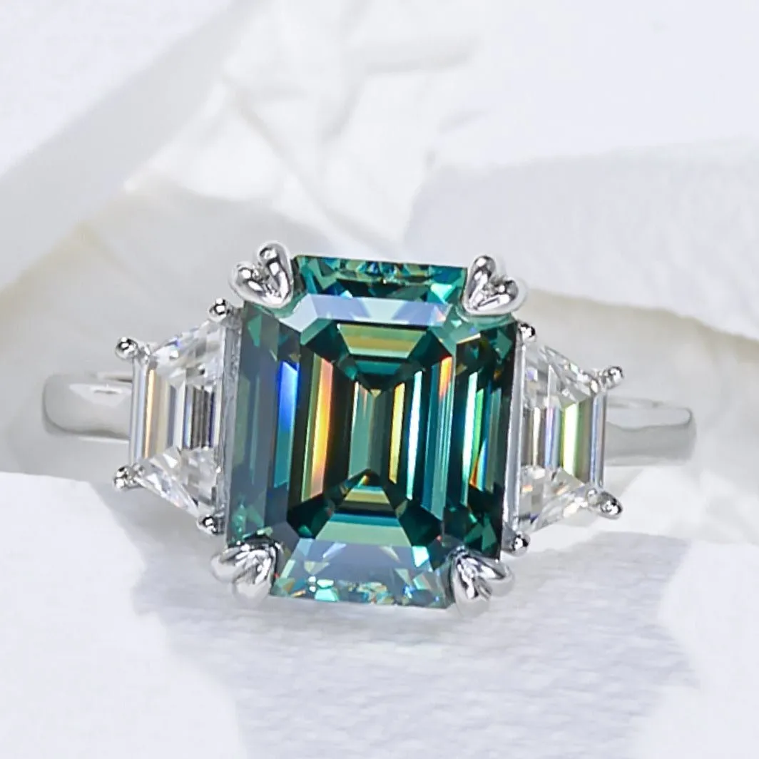 4.0 Ct Emerald Cut Diamond Engagement Ring