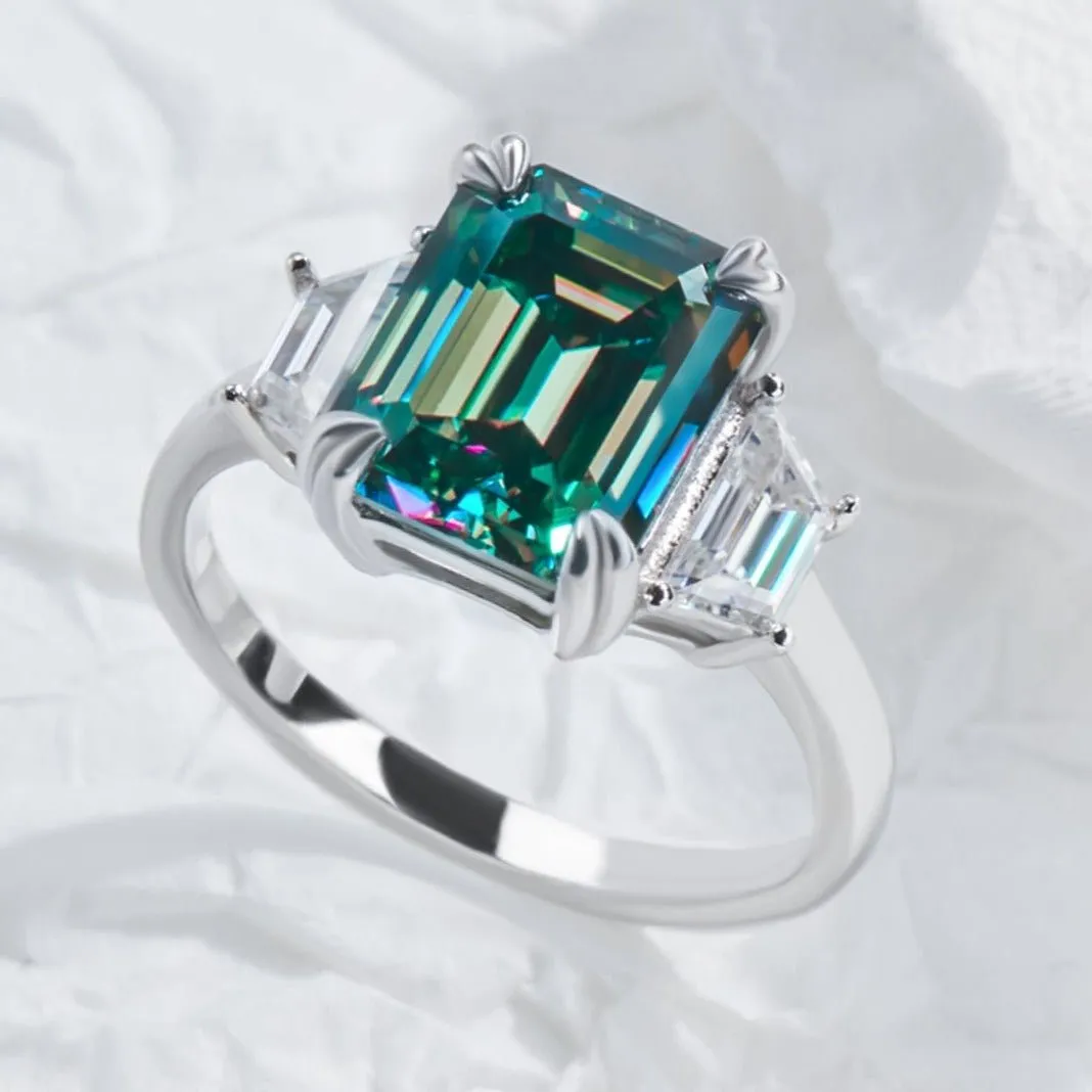 4.0 Ct Emerald Cut Diamond Engagement Ring
