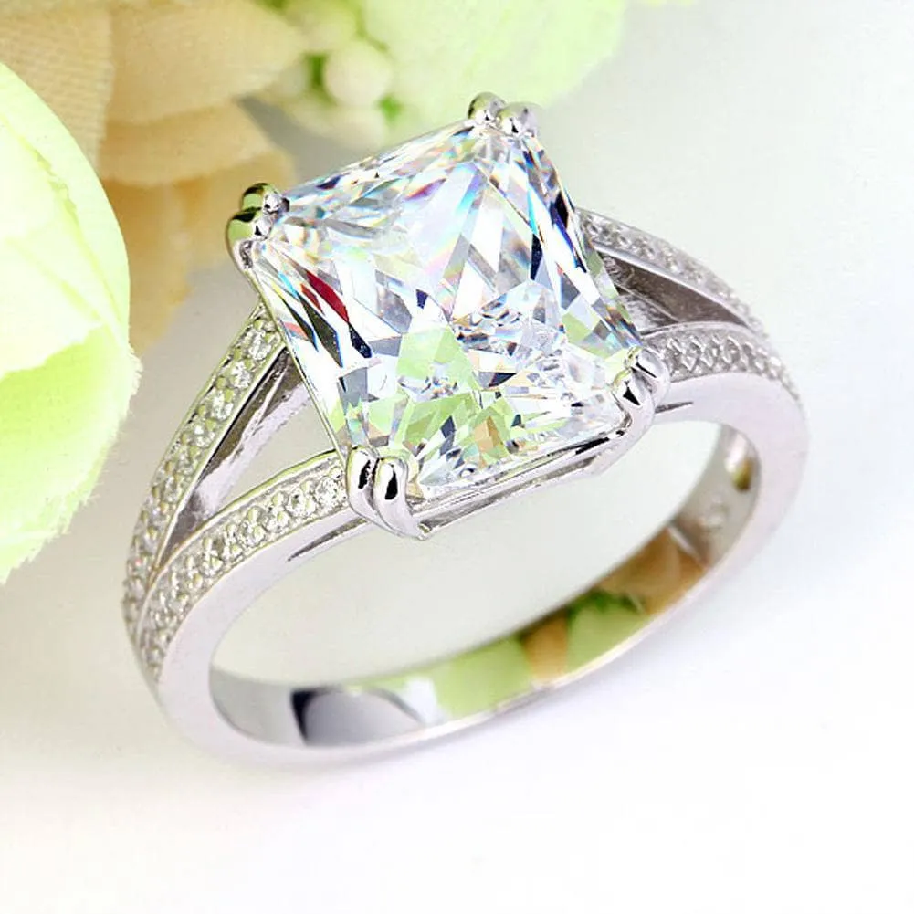6ct Emerald Cut Luxury Ring - Black Diamonds New York