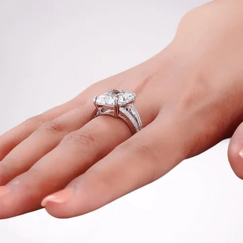 6ct Emerald Cut Luxury Ring - Black Diamonds New York